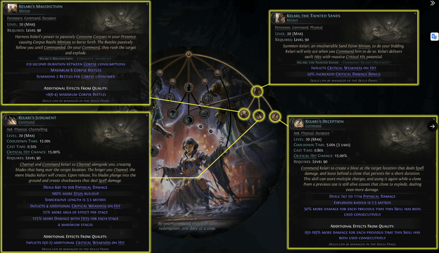 Disciple of Varashta Kelari notable passive Disciple of Varashta Kelari notable passive